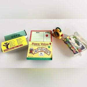 Abeka Arithmetic 1-2 & Place Value Concept Cards Subtraction Time Dial Clock Lot